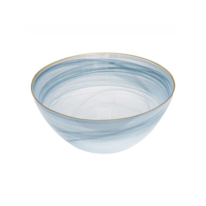 Ismay Round 2.75L Salad Glass Bowl Serving Dish - Blue