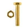 Pinnacle M10 x 50mm Yellow Zinc Hi Tensile Hex Bolt And Nut - 4 Pack