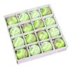 Catzon 16 Pcs Shiny Christmas Baubles Silk Wrapped with Rhinestone Sequins for Party Decor-Green