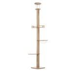 Alopet 270cm Cat Tree Wood Tower Scratching 10cm Thick Post Scratcher Floor to Ceiling