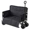 Outdoor360 2-in-1 Black Foldable Camping Wagon With Seat Mode Max 200kg, 107cm