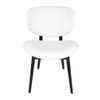 Sk Designer Living | Nobu Dining Chair | Black Legs - White Pu Leather
