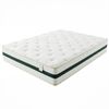 Advwin 32CM Double Size Hybrid Mattress Medium Firm Feel Pocket Springs, White & Green