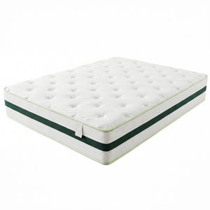 Advwin 32CM Double Size Hybrid Mattress Medium Firm Feel Pocket Springs, White & Green