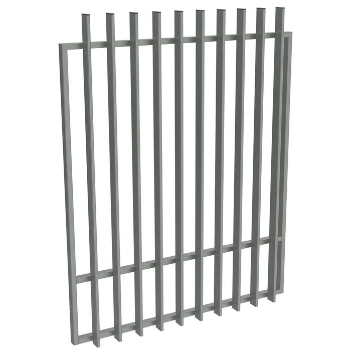 ProtectorAl 800-1200W x 1500H Palladium Silver Aluminium Radiator Pool Gate