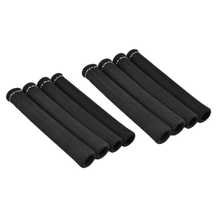 Cal Custom Heat Solutions Black 7.87" Spark Plug Heat Sleeves Set Of 8, Wire Lead Boot