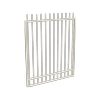 ProtectorAl 1201 - 1500 x 1500mm Surfmist Aluminium Garden Gate Picket Top With Mid Rail