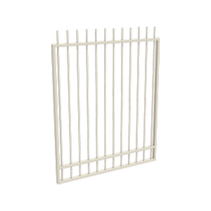 ProtectorAl 1201 - 1500 x 1500mm Surfmist Aluminium Garden Gate Picket Top With Mid Rail