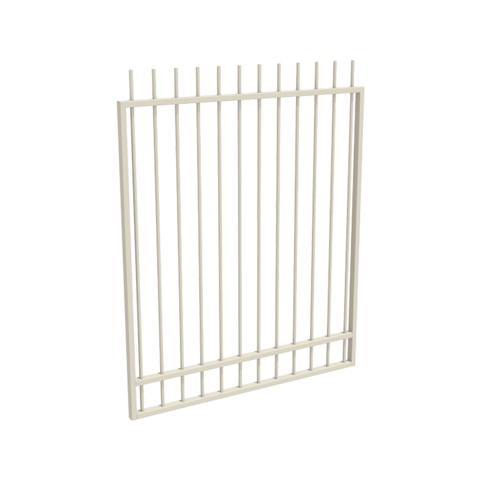 ProtectorAl 1201 - 1500 x 1500mm Surfmist Aluminium Garden Gate Picket Top With Mid Rail