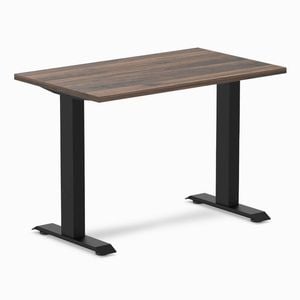Desky Fixed Height Mini Jarrah Legno Desk 1000x600mm Matte Black Leg