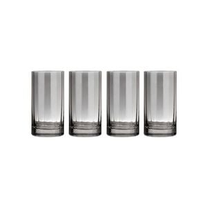 Tempa Ava Set of 4 Highball Tumbler - Charcoal