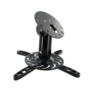 Black Projector Mount Bracket Fixed 20cm suits Flat or Angled Ceiling