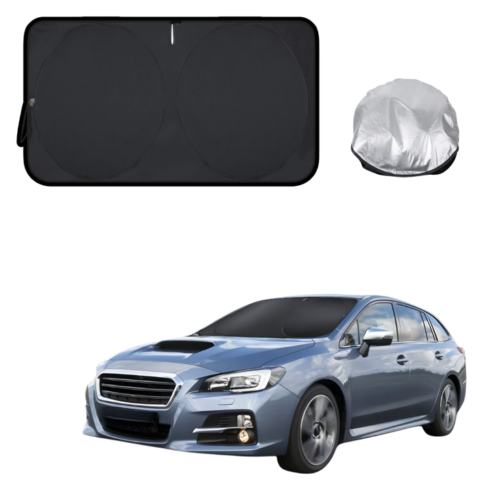 Front Windscreen Sun Shade for Subaru Levorg 2014 - 2021 V1 - Standard 150 x 85 cm - Black