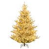 Costway 2.1M Snow Flocked Artificial Christmas Tree  8 + 5 Lighting Modes w/Auto Timer