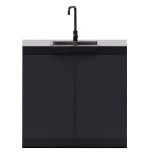 AlfrescoPlus Black Onyx Double Sink Module
