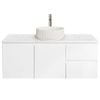 CIBO 1200mm White Lume Wall Hung Bathroom Vanity With White Basin