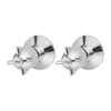 Shaw & Mason Chrome Zinc Die Cast Handle Wall Top Assembly - Pair
