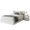 Artiss Single Bed Frame and Bedside Table White
