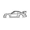 Ignite Laser Porsche 911 (964) Carrera Rwb Silhouette Metal Wall Art Rustic Metal 47inch/120cm