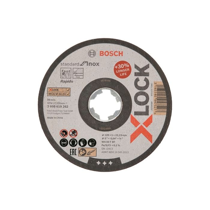 Bosch 125 x 1 x 22.23mm Standard for Inox Cutting Disc 2608619262
