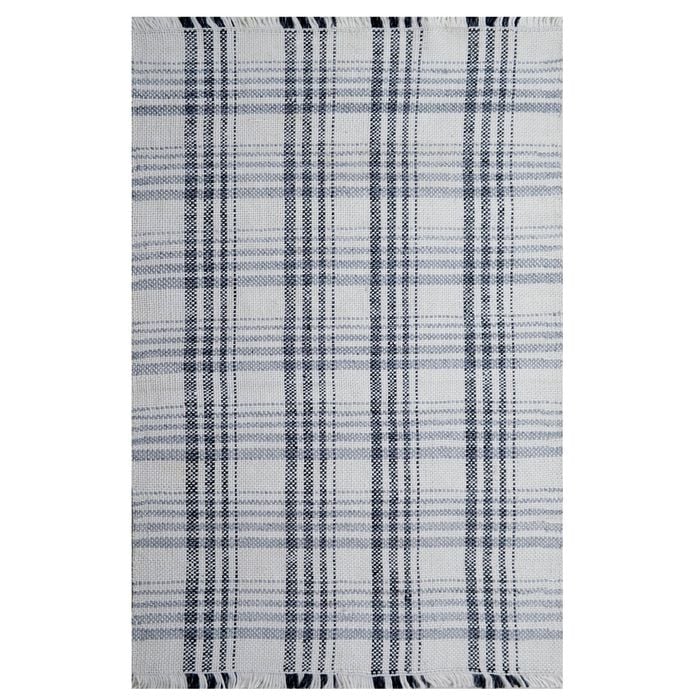 Handwoven Dhurrie Rug-Legend 6361-Ivory/Ash Grey-250x300cm