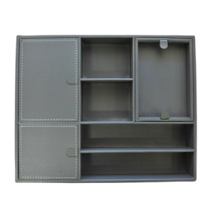 New England Joinery Grey Leatherette Drawer Insert