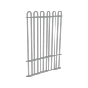 ProtectorAl 350 - 1200 x 1800mm Palladium Silver Aluminium Loop Top Pool Fence Panel With Mid Rail