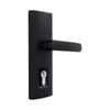 Gainsborough Matte Black Trilock Contemporary Contour Double Cylinder Entrance Lever Set