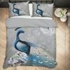 3D Blue Peacock 202 Bed Pillowcases Quilt King Size