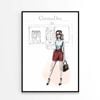 Stylish Girl with Elegant Fashion Store Print 100% Australian Made 60x90cm (Poster)