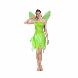 More Than Party Adult Fairy Costume Green Strapless Dress Outfit XS/S