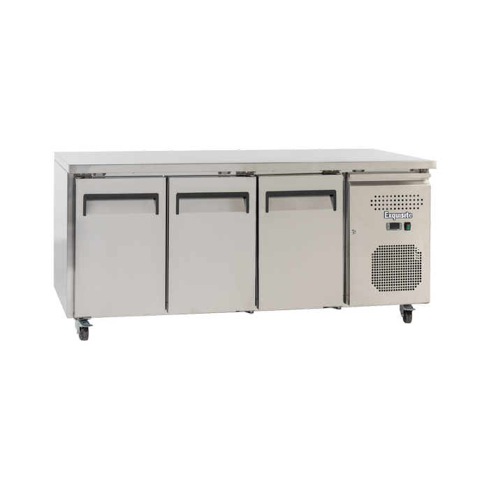 Exquisite Three Solid Doors Underbench Storage Freezers 465 Litre