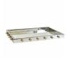 SS Collective Milano Decorative Rectangle Tray With Steel Gold Knobs 44x28cm
