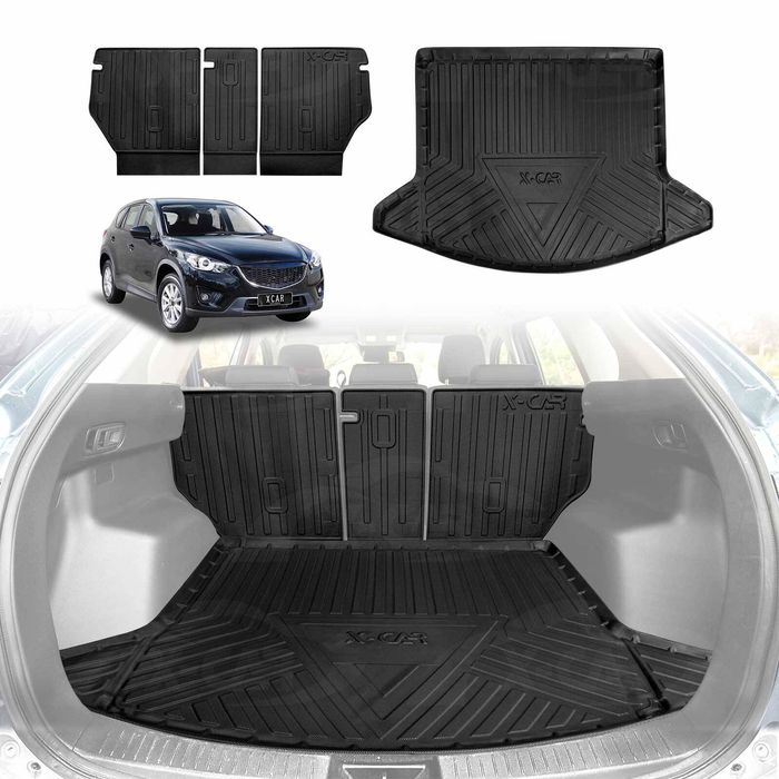 Boot Liner Kick Mats Set For Mazda Cx5 Cx-5 2012-2017 All Weather Heavy Duty Cargo Car Trunk Back Seat Protector