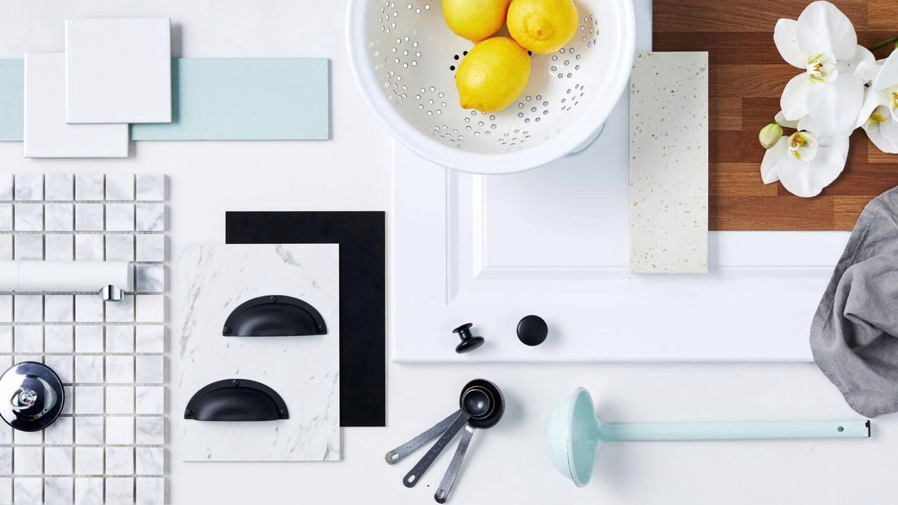 kitchen finishes gold and blue