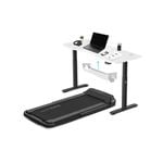 Lifespan Fitness V-Fold Treadmill with ErgoDesk Automatic White Standing Desk 1800mm + Cable Management Tray