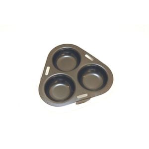 Cuisena Non-Stick 3-Egg Steel Poacher Cooker - Black