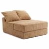 Costway Folding Floor Sofa Bed Pillow Convertible Coral Fleece Sleeper Beige