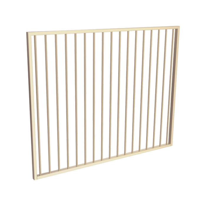 ProtectorAl 1201  1500 x 1200mm Primrose Aluminium Garden Gate Flat Top
