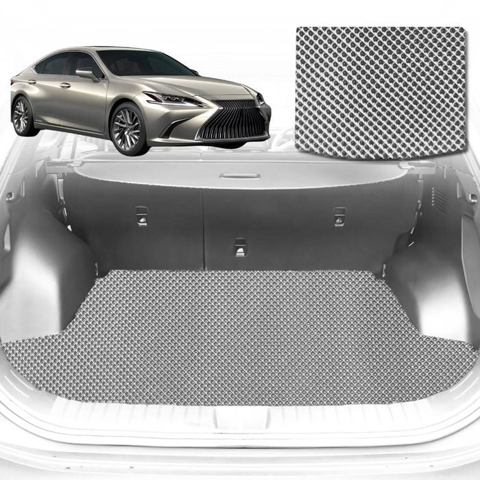 6D Diamond Car Boot Mat for Lexus ES 70R2019-Current-Sedan-Cargo Mat-Grey-Outback GT