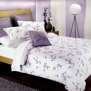 5 Pce Peyton Blossom Easy Care Quilt Cover Set + 2 European Pillowcases Double