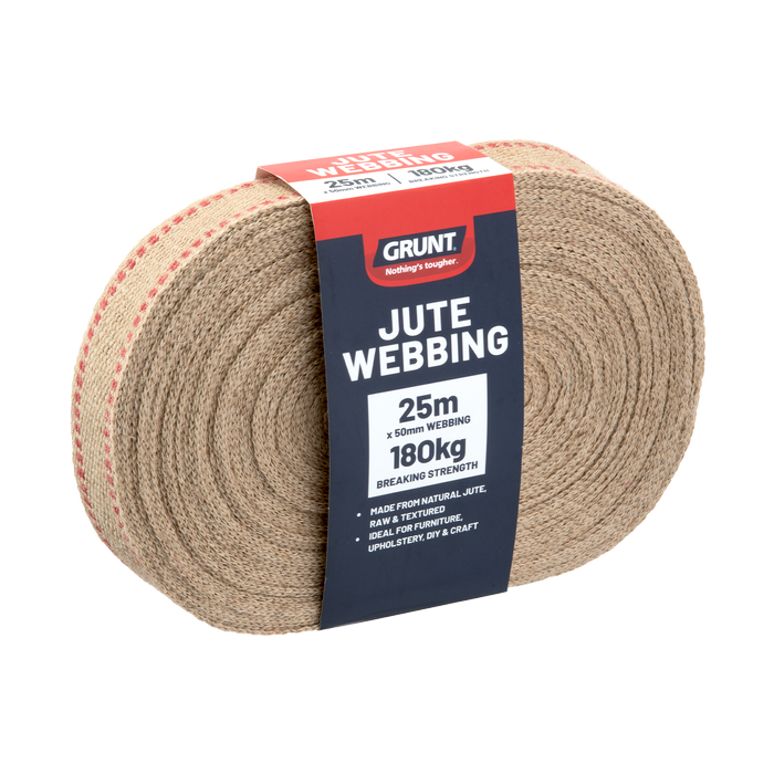 Grunt 50mm x 25m Jute Webbing
