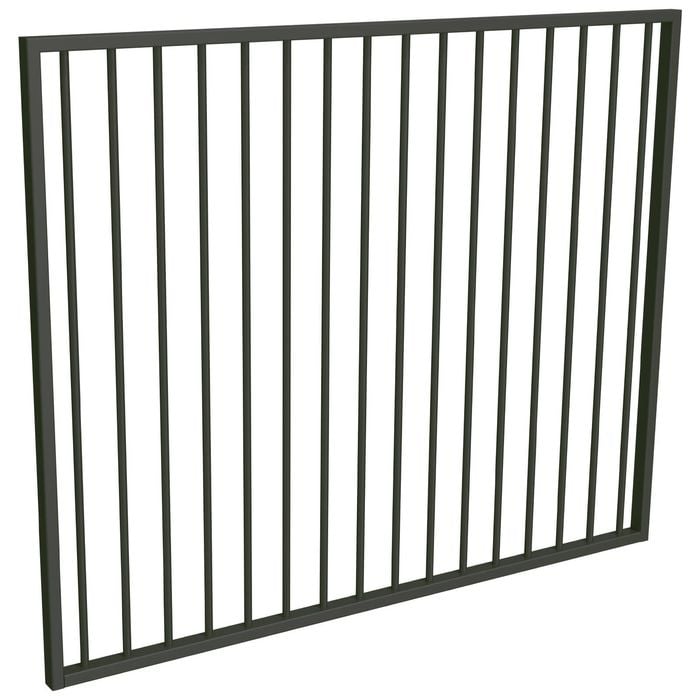ProtectorAl 1470 x 1200mm Woodland Grey Aluminium Flat Top Garden Gate
