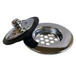 EZYFIX 50mm Chrome Retrofit Waste Insert And Plug Sink/Bath Repair Kit