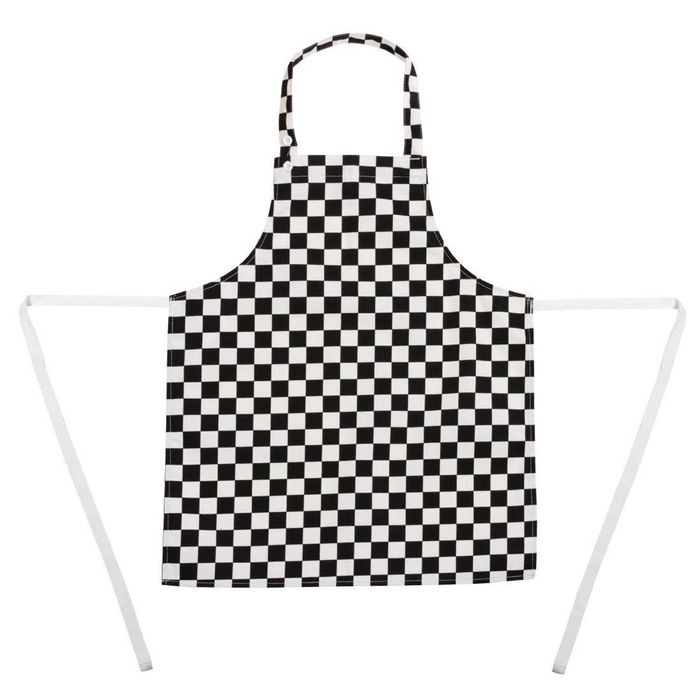 Whites Childrens Bib Apron Big Black And White Check Polycotton 510x685mm Kids Chef Wear