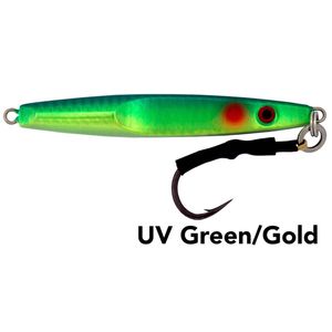 Black Magic Flutter Fishing Metal Jig 100g Green/Gold