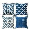 Catzon 4 Pcs Modern Throw Pillow Covers Geometric Flower Pattern for Couch