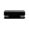 Stylish Coffee Table High Gloss Finish in Shiny Black Colour with 4 Drawers Storage
