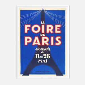 Galrie Vintage La Foire de Paris Poster - Iconic French Event Art Print, White Frame, A0 84 x 119cm (33 x 47inch)
