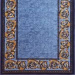 Ideal DIY 67 x 180cm Gold Leaf Blue Loop Pile Carpet Runner